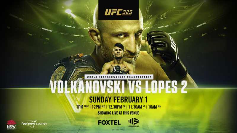 Сериал UFC 325 Александр Волкановски &mdash; Диего Лопес